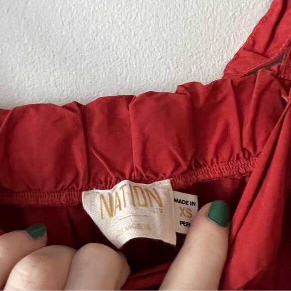 Nation LTD Amelia Tiered Red Midi Dress - Picture 8 of 8